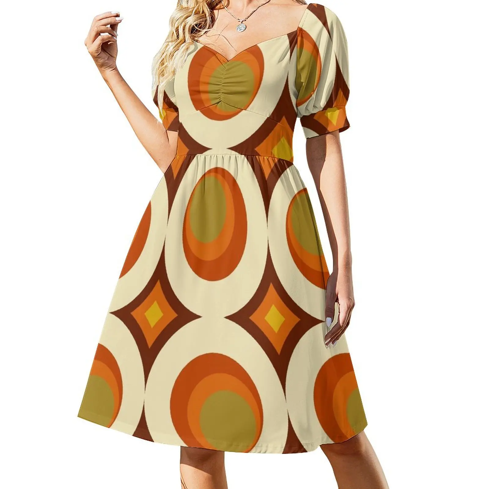 

Mid-Century Modern 70s Dress dresses women summer 2024 women dresses