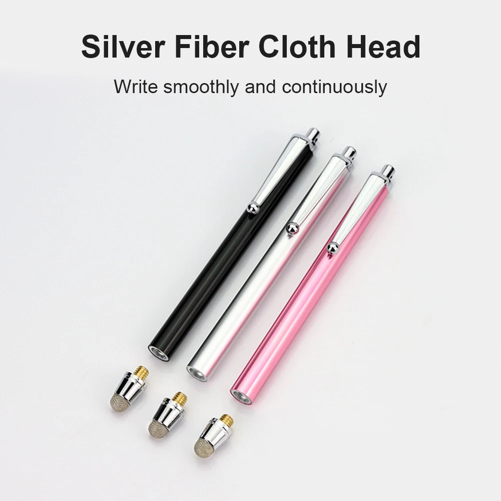 WK104B Stylus Pen for Tablet Mobile Phone High Precision Capacitive Stylus with Replaceable Fiber Tip Anti Lost Rope Hole