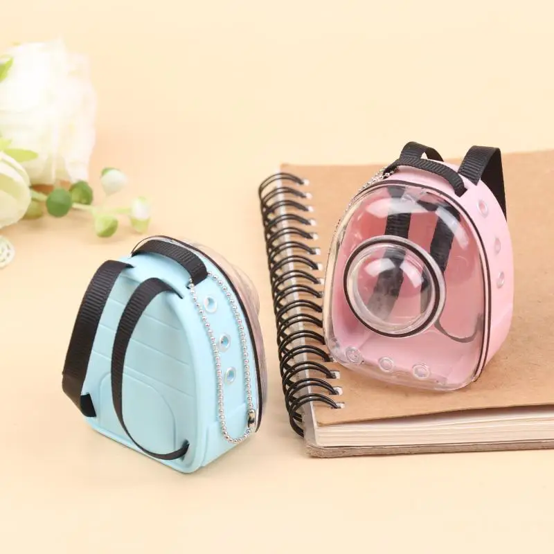Cute Mini Doll Backpack Dollhouse Pet Cat Bag Model Dolls House Scene Decoration Micro Landscape Ornament Pretend Play Toys