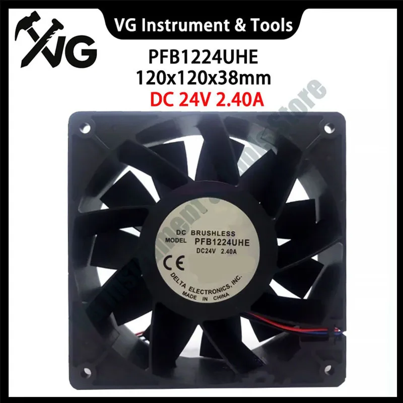 Server Fan for delta PFB1224UHE 12038 120x120x38mm 3pin 3 wires DC 24V 2.40A 12CM wind volume cooling fan