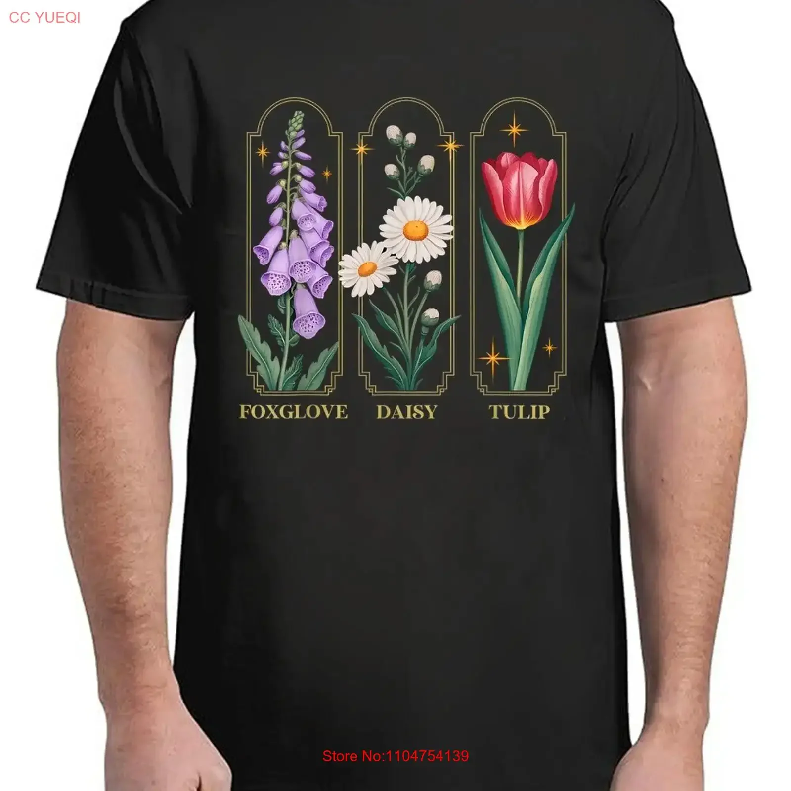 Foxglove Daisy Tulip Floral For Adult S 4XL T Shirt vintage Washed homme graphic Stylish Versatile streetwear Stretched