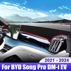 For BYD Song Pro DM-i EV 2021 2022 2023 2024 DMI Car Dashboard Cover Dash Mat Sun Shade Non-slip Pad Interior Accessories