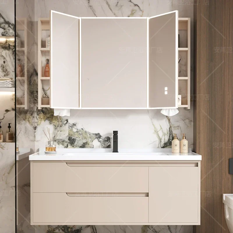 Bathroom Vanity Sink Cabinet Washbasin Kit Mirrors Multifunction Home Furniture Corner Luxury Storage Column Narrow Casa Arredo