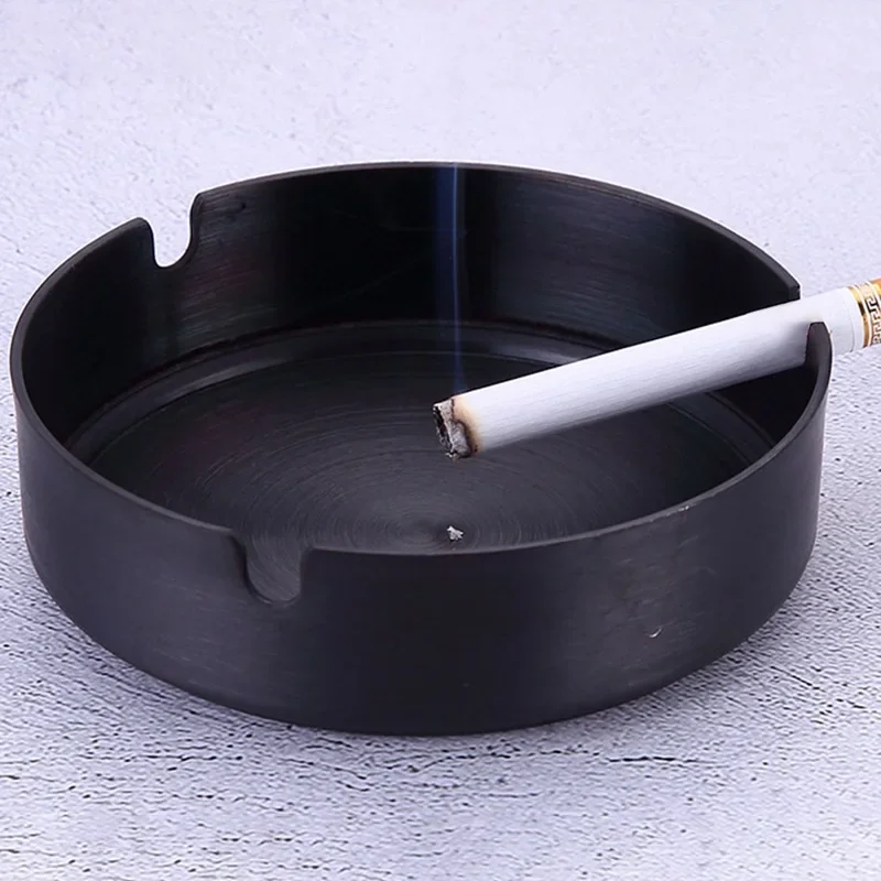 1pc Stainless Steel Gold-plated Ashtray Cigar Ashtray Ash Tray Cigarette Rest Holder