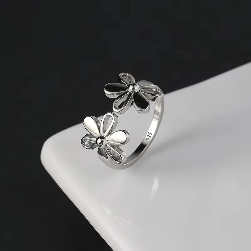 Women's 925 Sterling Silver Bow Tie Open Finger Ring, Cute Design