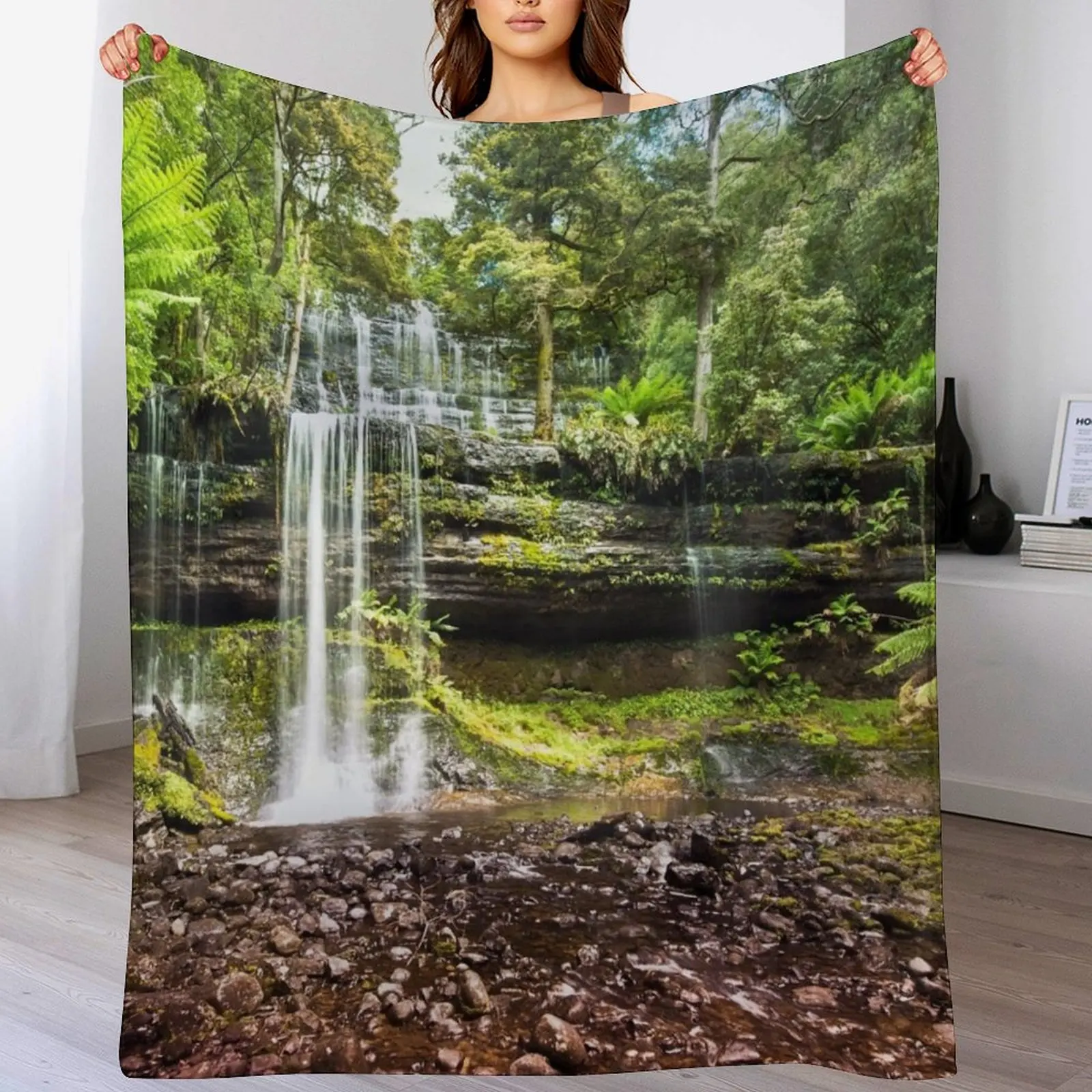 Russell Falls, Tasmania Throw Blanket Tourist Hairy Decorative Beds Thermal Blankets