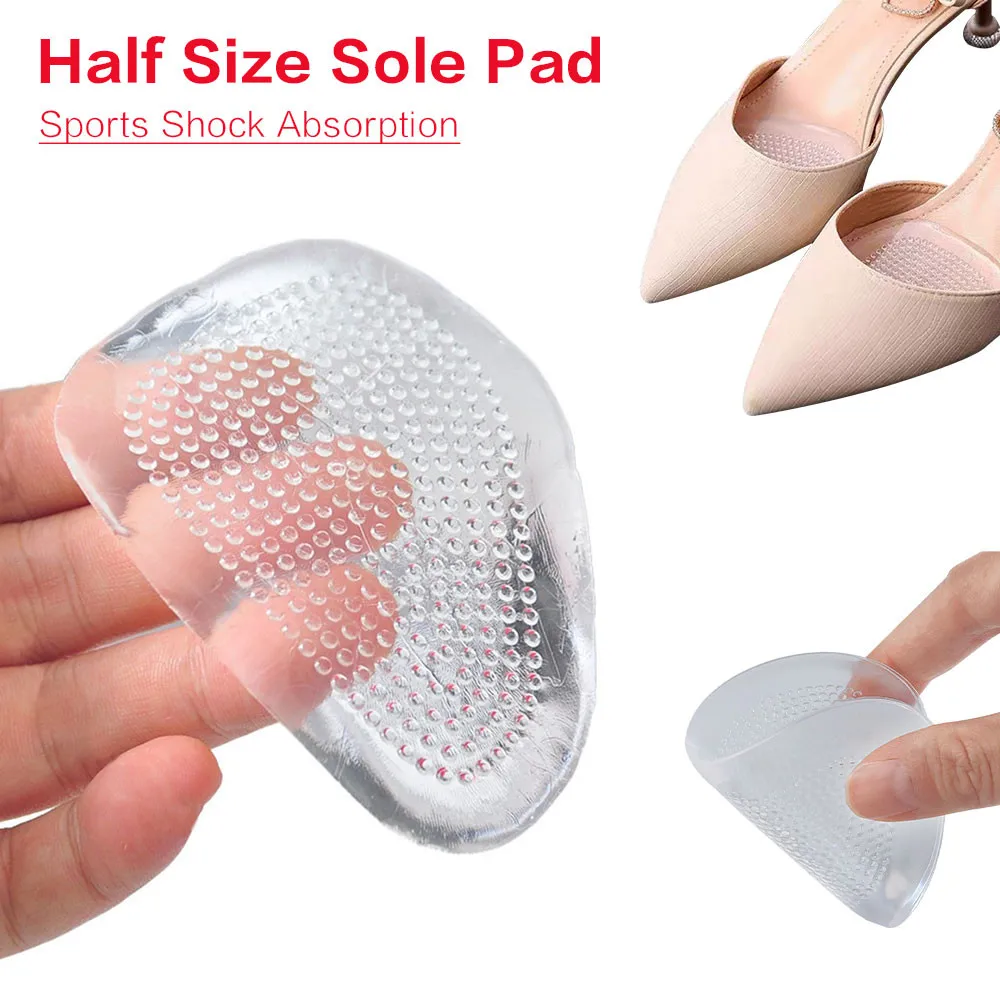 Soletta dell'avampiede in Gel di Silicone cuscinetti per scarpe tacco alto soletta ortopedica morbida protezione del piede antiscivolo cuscini per piedi antidolorifici