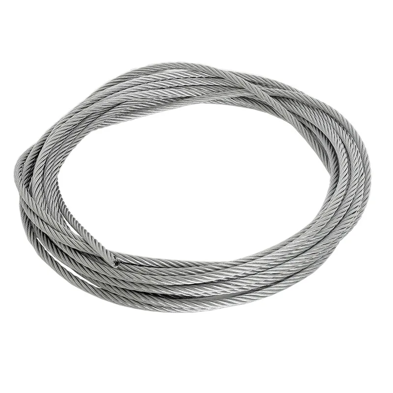 Diameter 0.5mm-8mm Length 2-100m Clothesline PVC Transparent Plastic Coated No Burr 304 Stainless Steel Wire Rope Cable