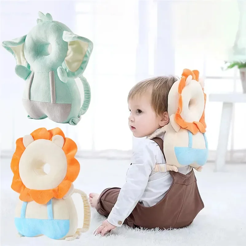 1-3T เด็กวัยหัดเดิน Baby HEAD Protector กระเป๋าเป้สะพายหลังหมอนความปลอดภัย Pad เบาะป้องกันได้รับบาดเจ็บการ์ตูนความปลอดภัยหมอนป้องกันหมวก
