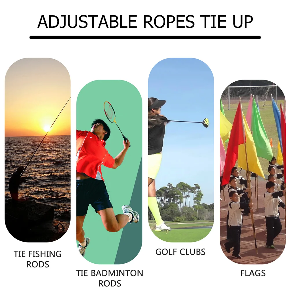 

20Pcs Fishing Rod Binding Belt Strong Non-Damaging Strap for Bundling Angling Rods Club Arrows Fishing Supplies