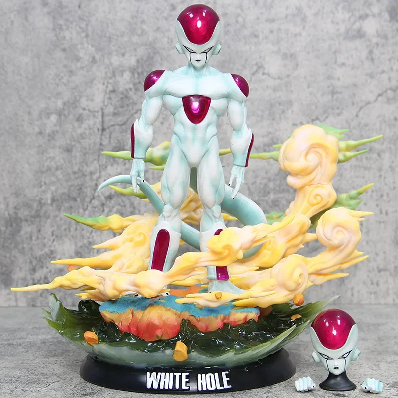 

31cm Ml Fourth Form Frieza Dragon Ball Anime Figure Double Head Swap Standing Posture Model Desktop Decoration Children Toy Gift