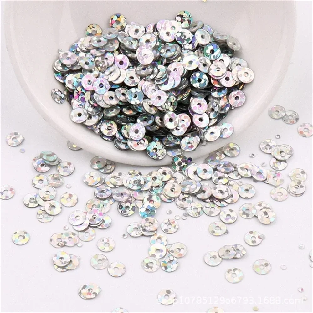 2000 pz/10g 4mm pellicola d\'argento Paillettes piatto rotondo Pvc Paillettes allentate Paillettes per ricamo gioielli che fanno artigianato fai da