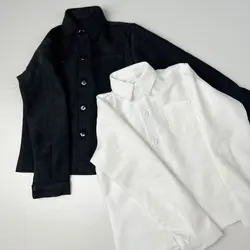 1/4 1/3 Doll's Clothes for 45/60/68/73/75cm Male Bjd Doll Versatile Black or White Shirt Diy Girl Toys Dress Up Doll Accessories