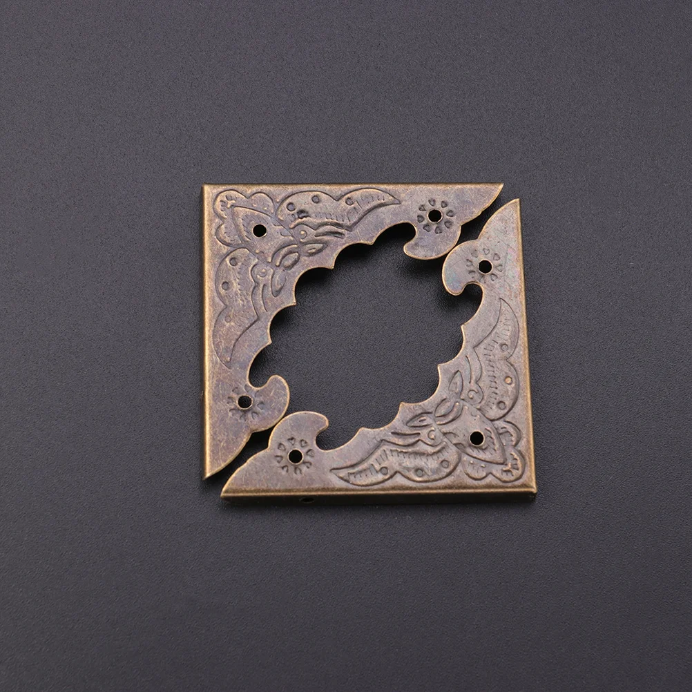 

24Pcs Brass Iron Corners Jewelry Box Protectors Vintage Bronze Wrap for Wooden Case Gift Box DIY Crafts