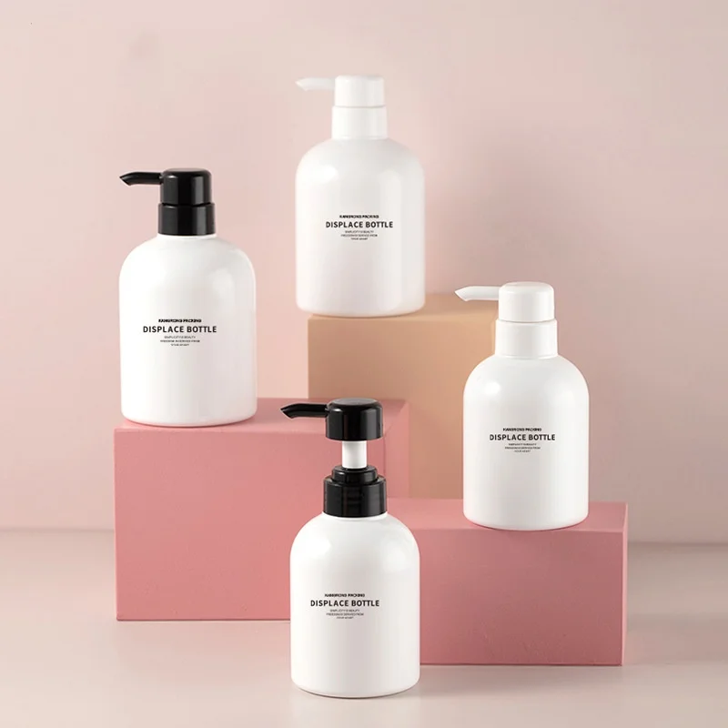 

10pcs 300/500ml Empty White PET Lotion Pump Bottle Shampoo Shower Gel Conditioner Dispenser Body Lotion Liquid Soap Bottle
