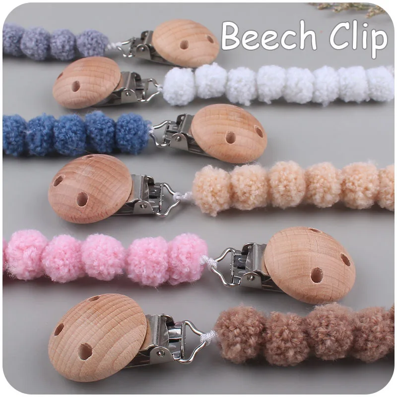 ABCPICK Baby Products, Furry Ball Toy Teething Glue DIY Baby Creative Nipple Chain Anti Drop Chain Baby Children Educational Toy