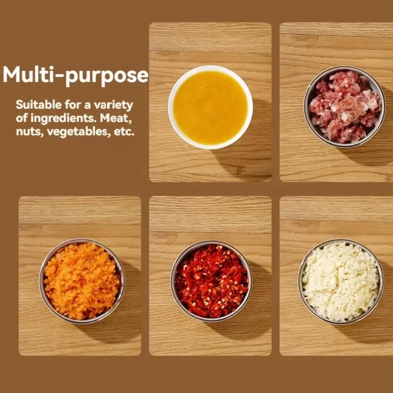 Electric Garlic Masher 350ml Mini Chopper Multi Function Meat Grinder Masher Machine Vegetable Ginger Chopper USB Charging