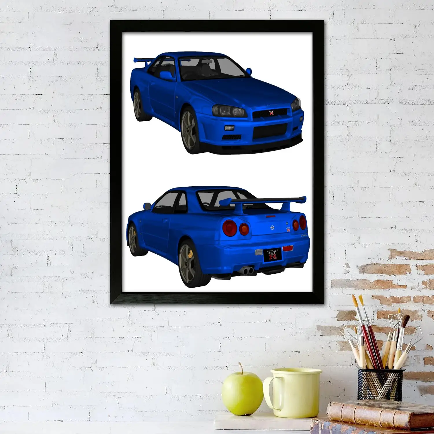 nissan skyline Canvas Art Poster, Wall Art, Picture Print, Modern Family, Bedroom Decor, Posters,Decorative painting