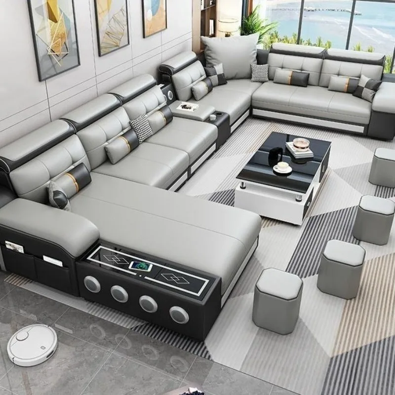 New Technology Cloth Sofa Living Room Concubine Size Apartment Cat Scratching Fabric Sofa