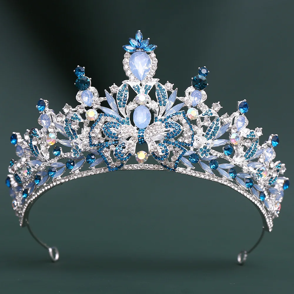 Rhinestone Crystal Tiaras And Crowns for Women Princess Queen Crown Wedding Headdress Birthday Prom Hair Jewelry Accessories