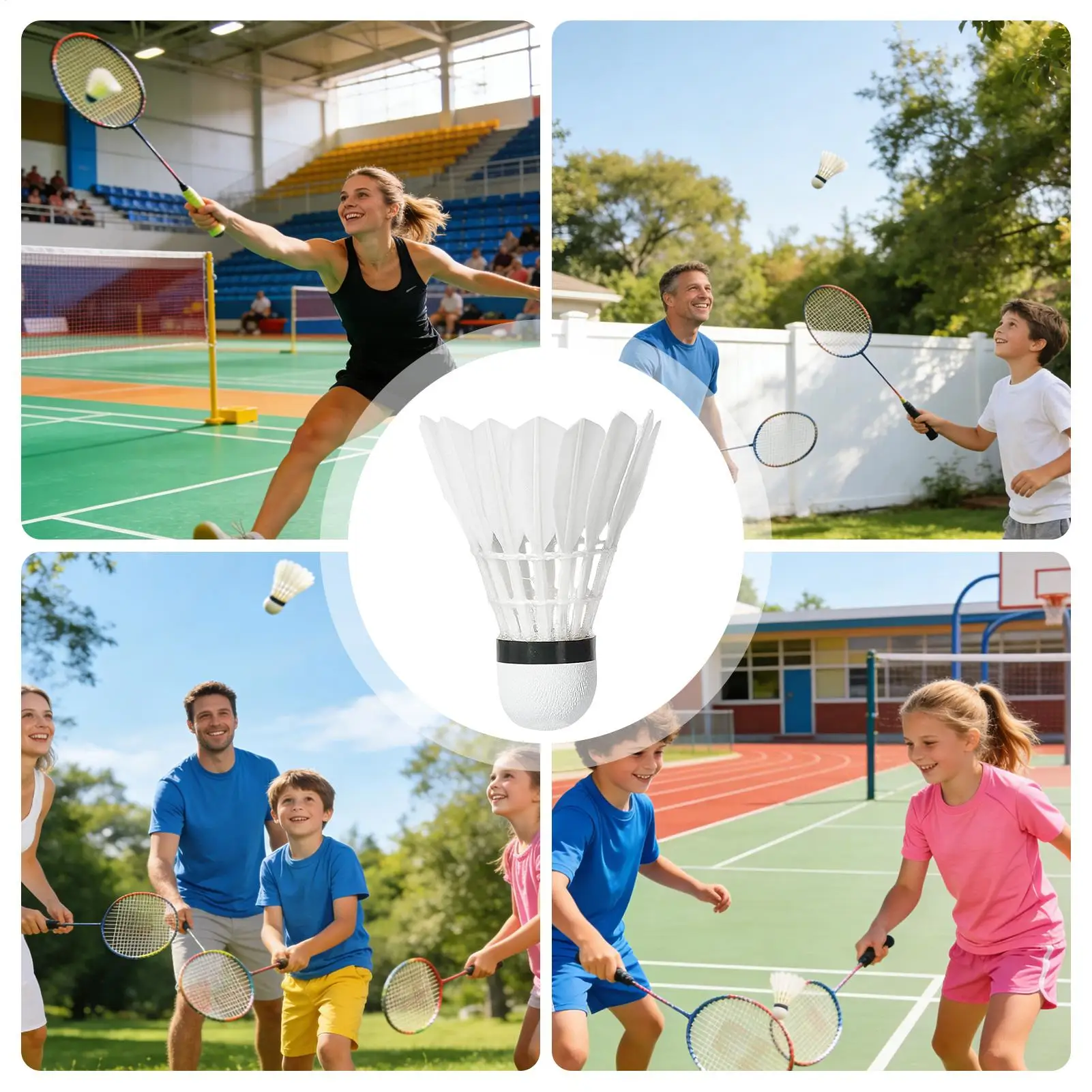 

Воланчики для бадминтона, 6 штук, тренировочные воланчики для бадминтона, для занятий в помещении, на открытом воздухе, на заднем дворе, на соревнованиях, в школе