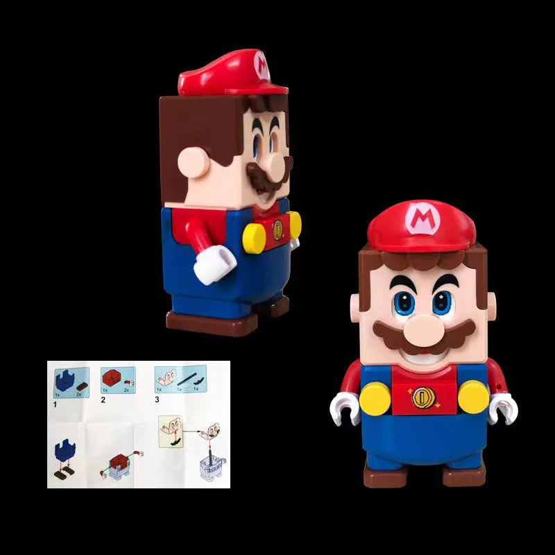 Super Mario Brother Model Building Blocks Action Figures Bricks Set Anime Adventure Game Toy for Children Gift Compatible 71369