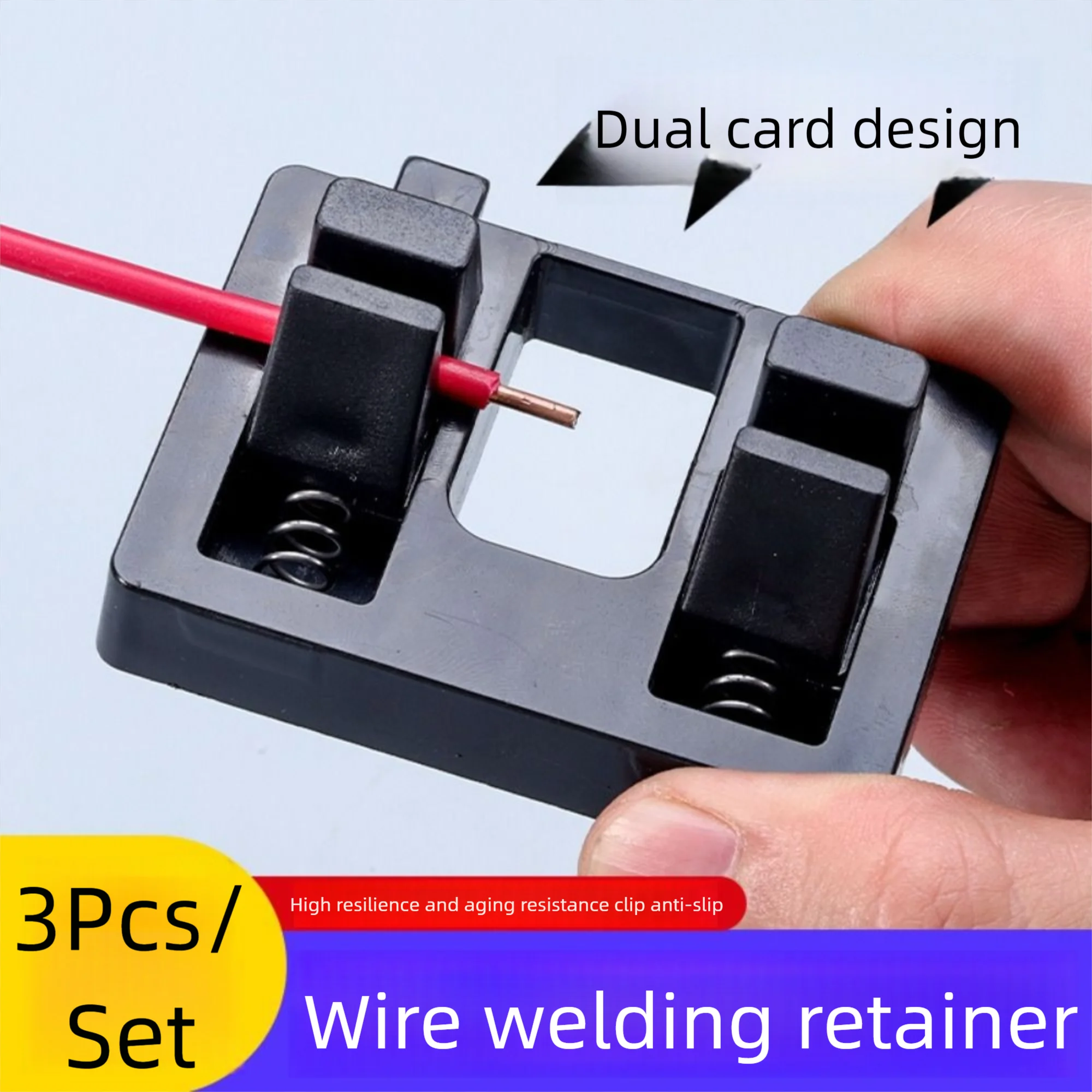 Pince à ressort, fixation de fil de soudage, facile à démonter, outil de réparation de soudure de carte mère Portable, sécurité multifonction 3 pièces