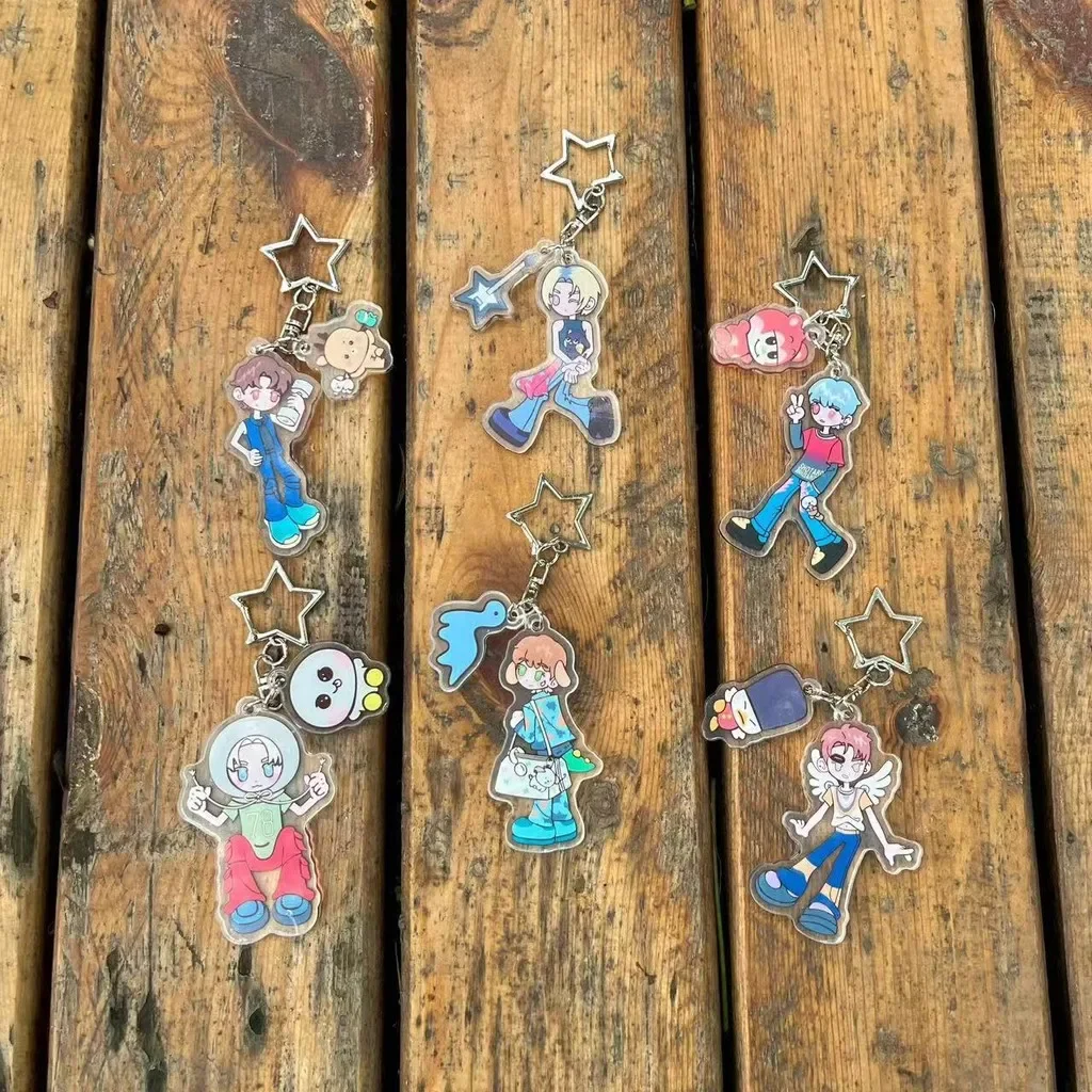 Kpop idol RIIZE Keyring Cute Cartoon Acrylic Keychains