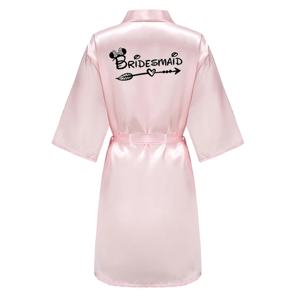 BRIDESMAID Women Wedding Satin Dressing Gown Personalized Bathobe Bridal Party Robes Bridesmaid Robes gift Team Bride