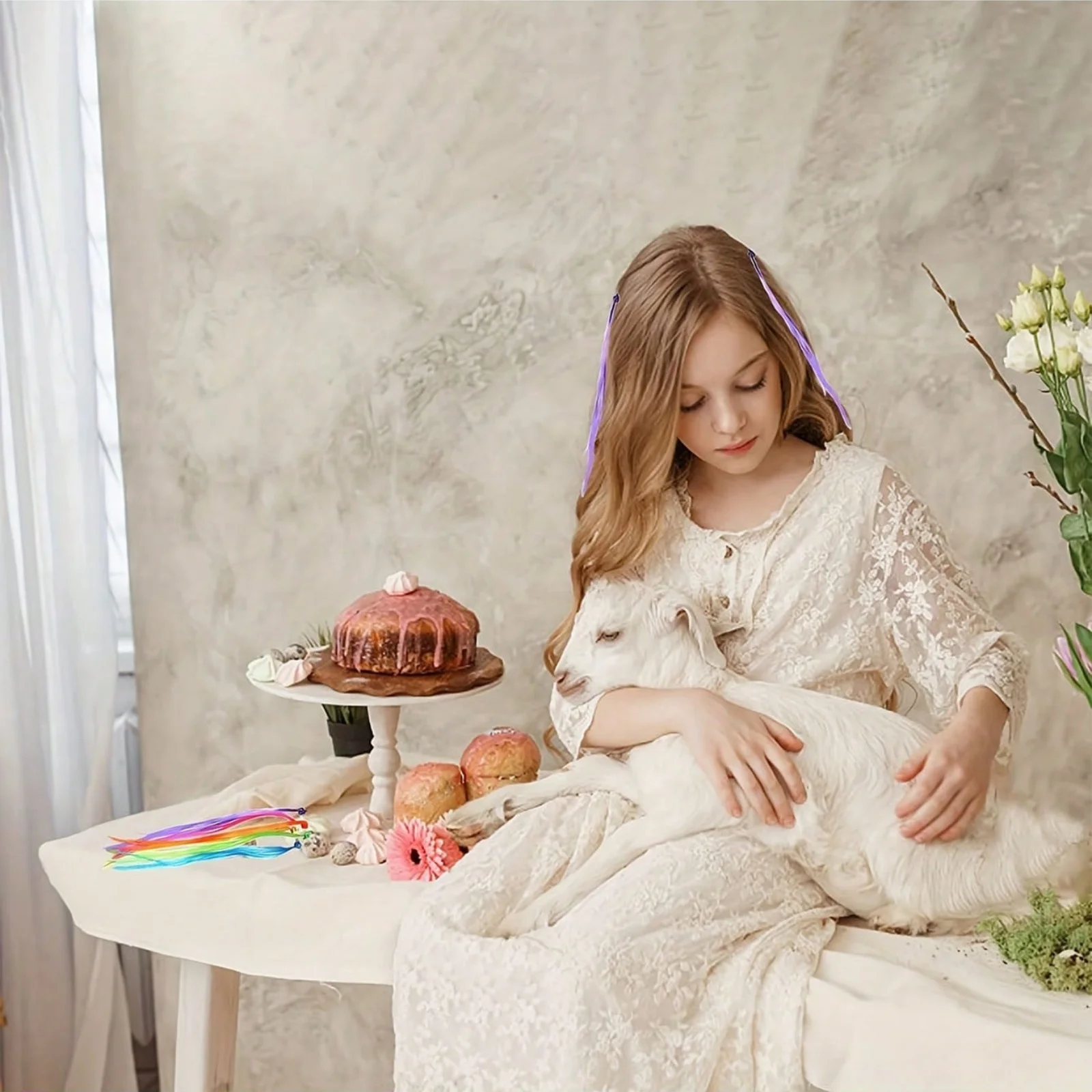 18pcs Colorful Themed Clip-In Children Hair Extensions Set, Suitable For All Seasons And Gifts image 5