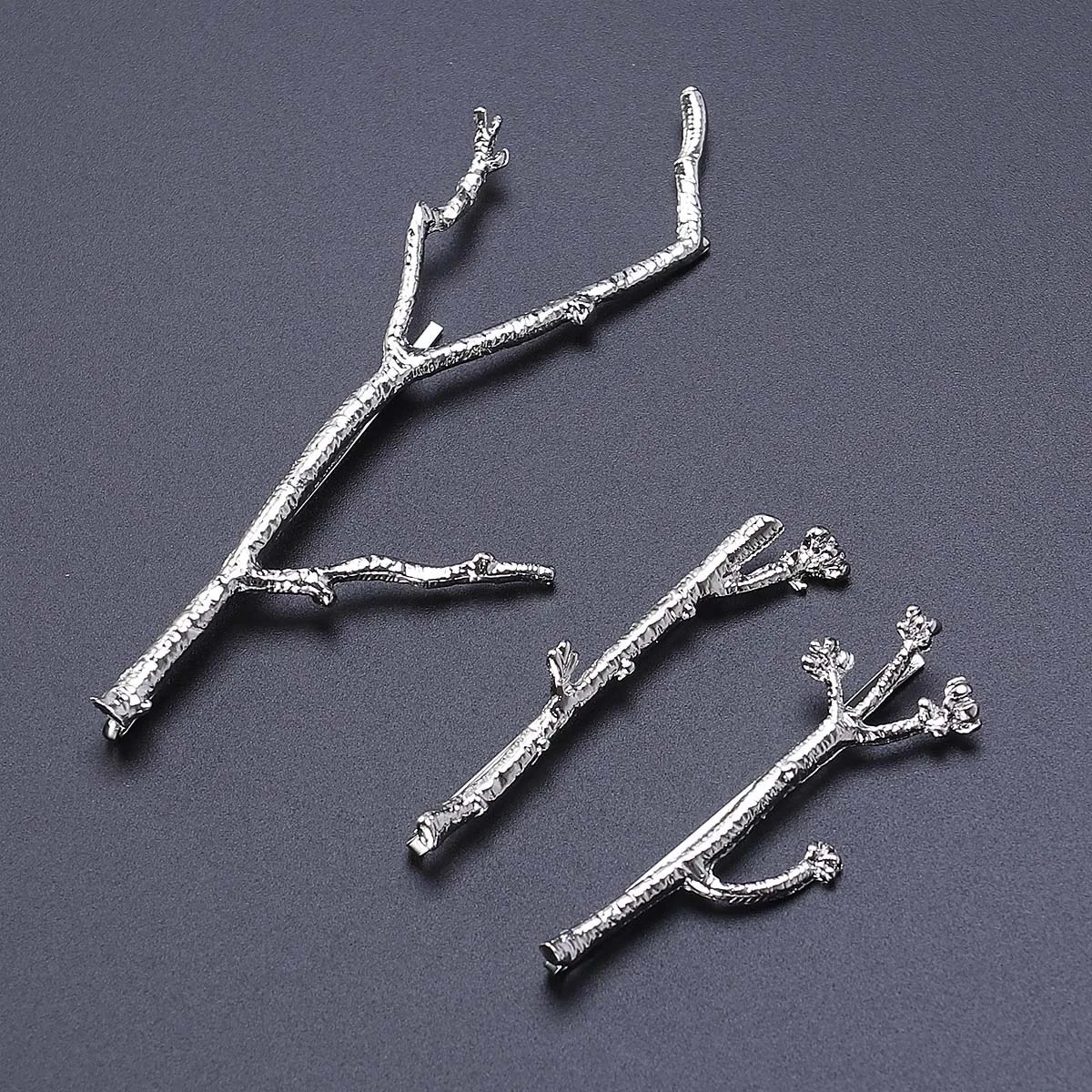 

3pcs Branch Hairpin Elegant Women Hair Clip Lightweight Comfortable Stylish Prom Party Accessories Leaf Barrette