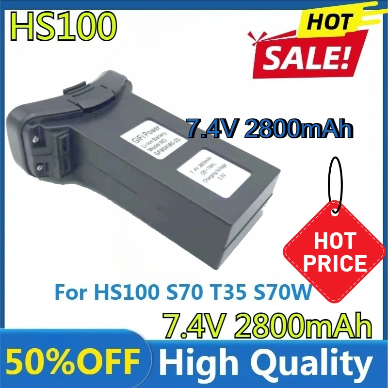 

For HS100 S70 T35 S70W 7.4v RC Drone Battery for Holy Stone HS100 SJ/RC SJRC S70W High Quality 7.4V 2500mAh Lipo Battery