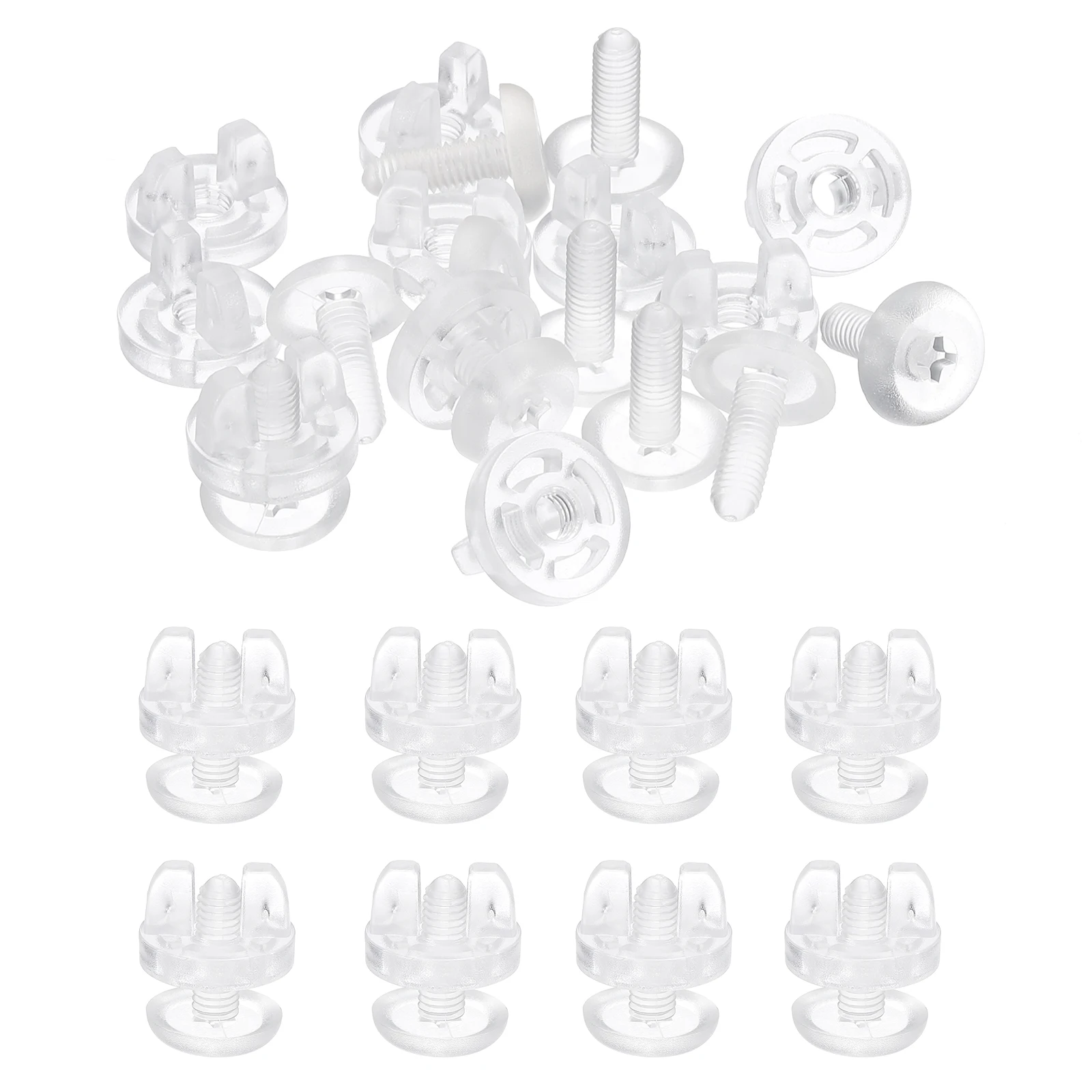10Set Chicago Screw Plastic Binding Post Chicago Screw 15/22/30mm Rivets Post Acrylic Display Stand Scrapbook Photo Albums Clear