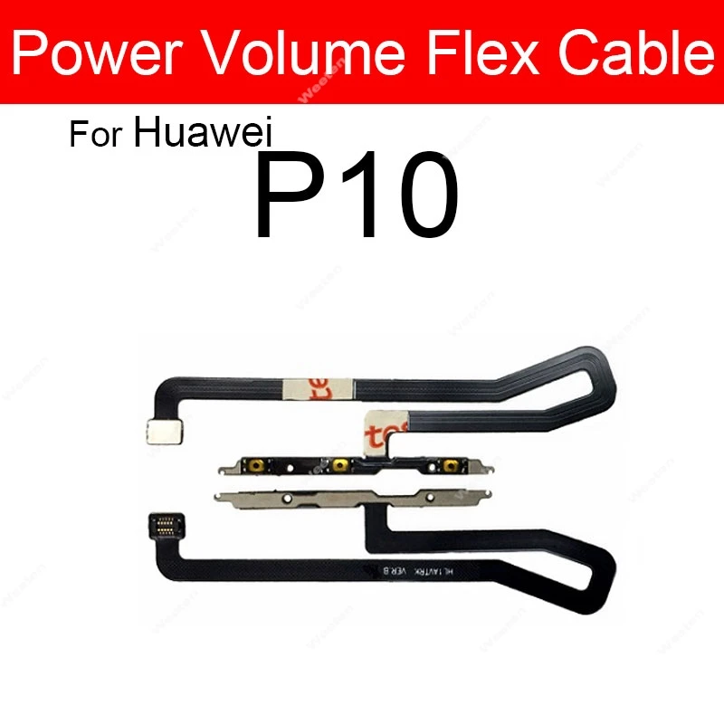 Side Volume Power Button Flex Cable For Huawei P10 P20 P30 P40 Lite P20 30 40 50 Pro P10Plus P40lite E 5g Flex Ribbon Key Parts