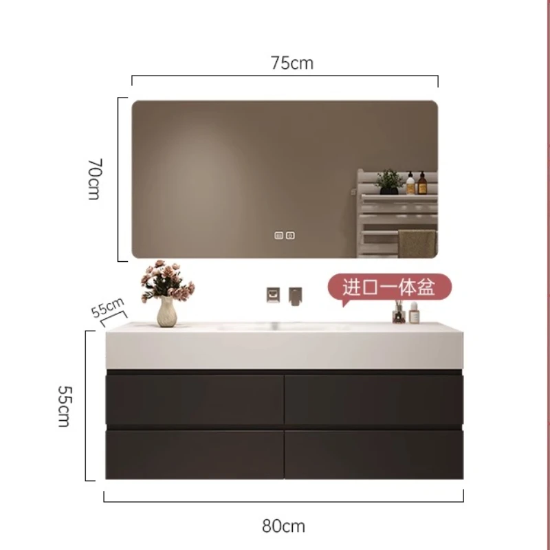 

Встроенная раковина, шкаф для ванной комнаты, комбинированная ванная комната, умывальник, бесшовный умывальник из каменной плиты с горячим гиком