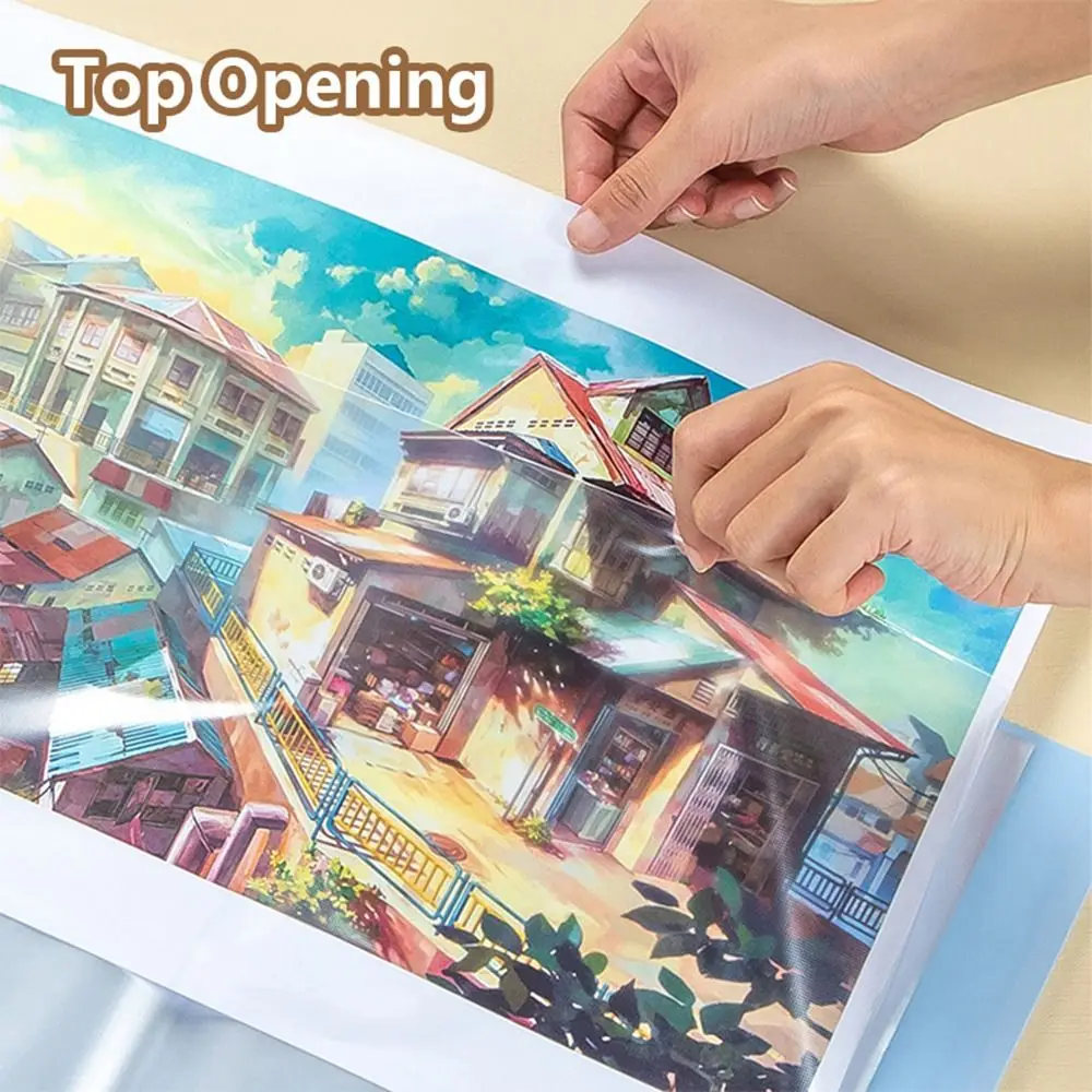 Large Capacity A3 File Folder Waterproof 20/30/40 Pages Document Bag Dirtyproof Test Paper Storage Booklet School Office