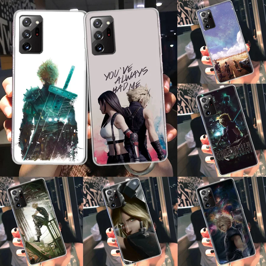 Final Fantasy VII Phone Case For Galaxy Samsung S22 Plus S21 S24 Ultra Clear S20 S23 FE S10 S10E S9 S8 Cover Pattern Capa Soft T