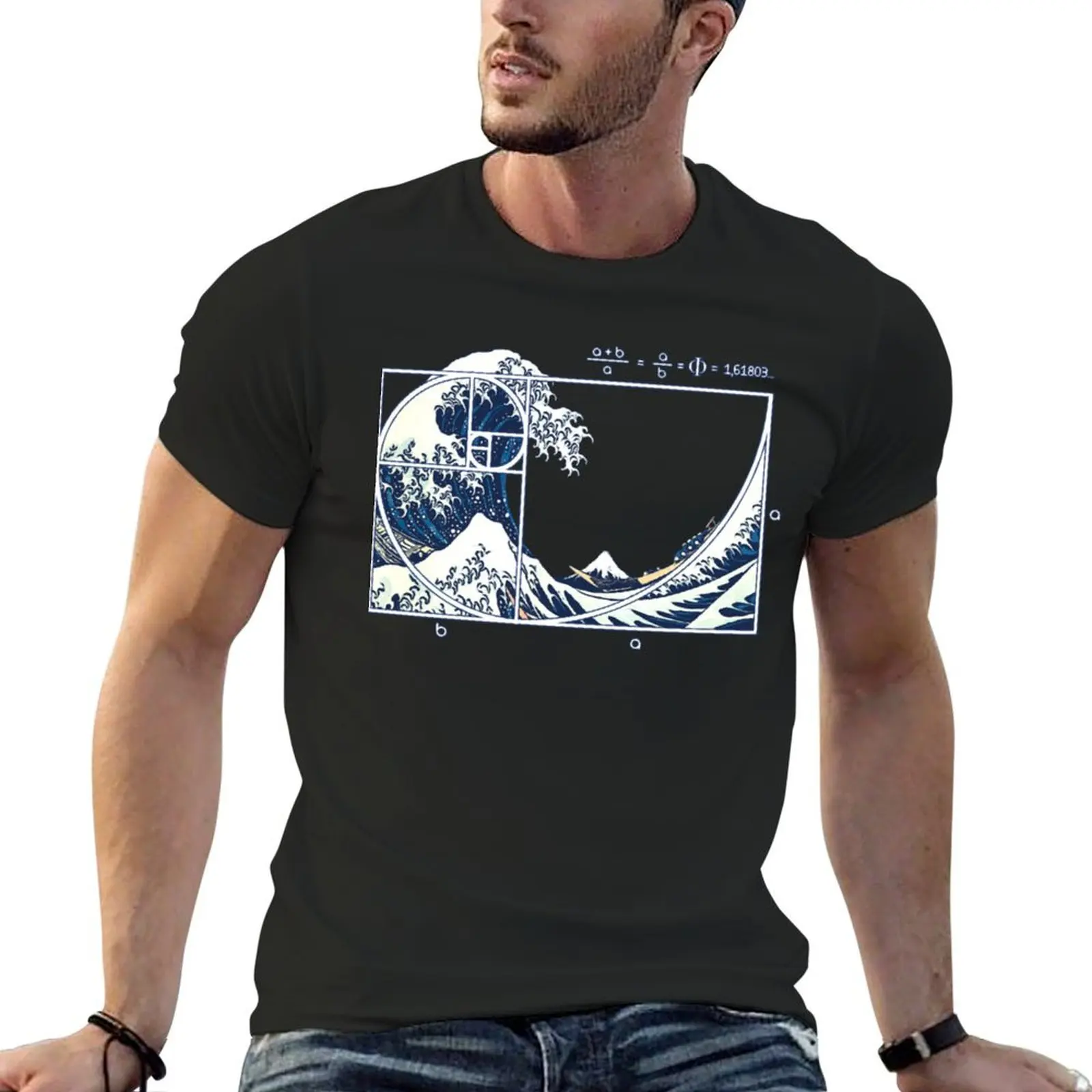 

The Great Fibonacci Wave T-Shirt graphic tee shirt Blouse black t-shirts for men