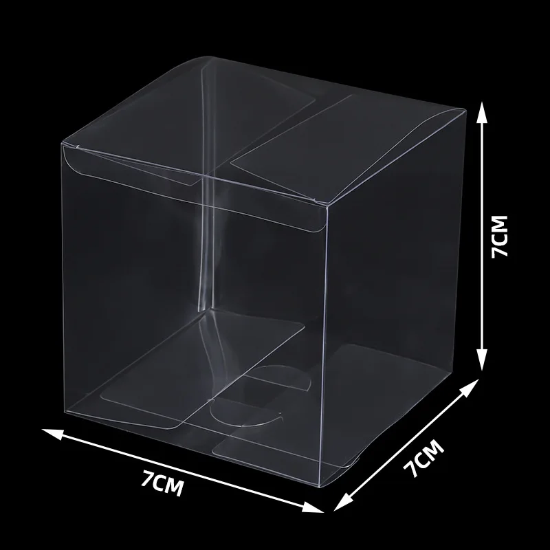 20pcs Pet Transparent Plastic Gift Boxes Suitable for Handmade Models Holiday Gift Packaging Dust-proof Display Box Versatile