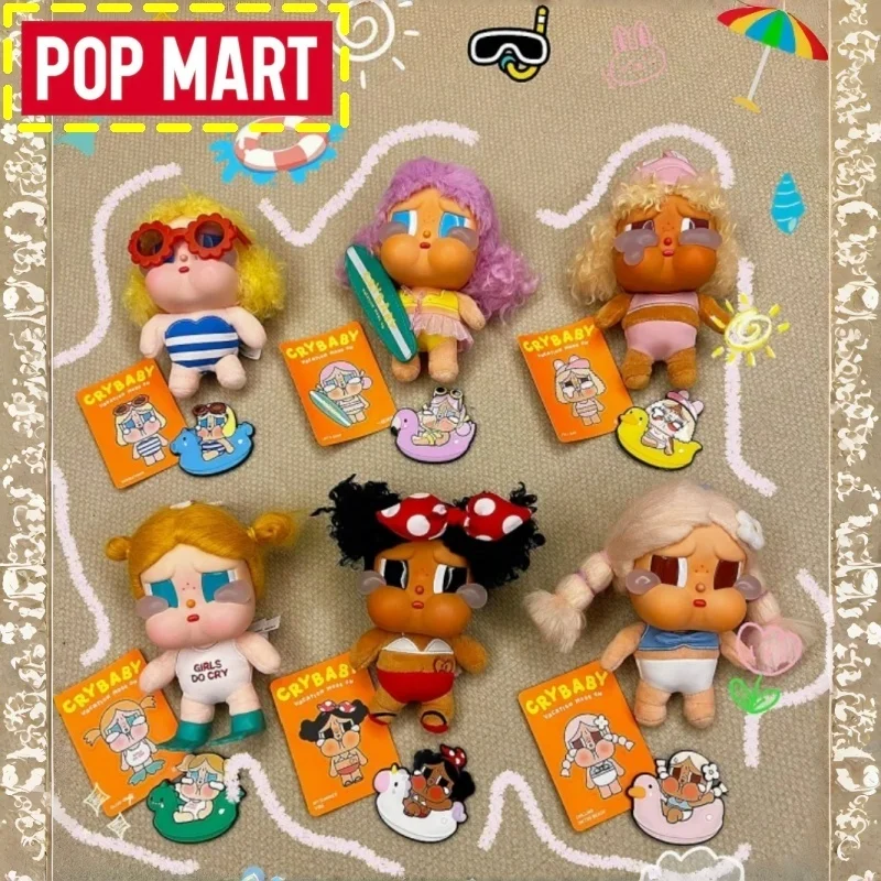 

Подлинная поп-март Crybaby, режим отпуска на серии, глухая коробка, виниловая кукла, кавайные украшения, фигурки, домашняя настольная модель, подарки