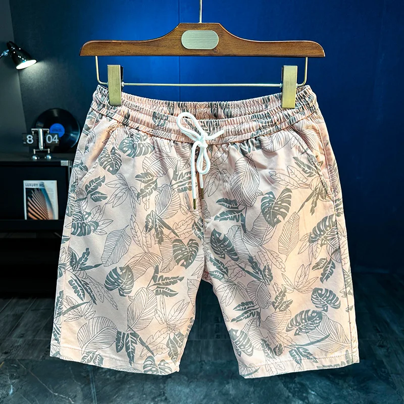 شورت شاطئ صيفي جديد لعام 2025 للرجال: سروال خماسي كاجوال عصري ومتعدد الاستخدامات وعصري ومطبوع وفضفاض ومستقيم