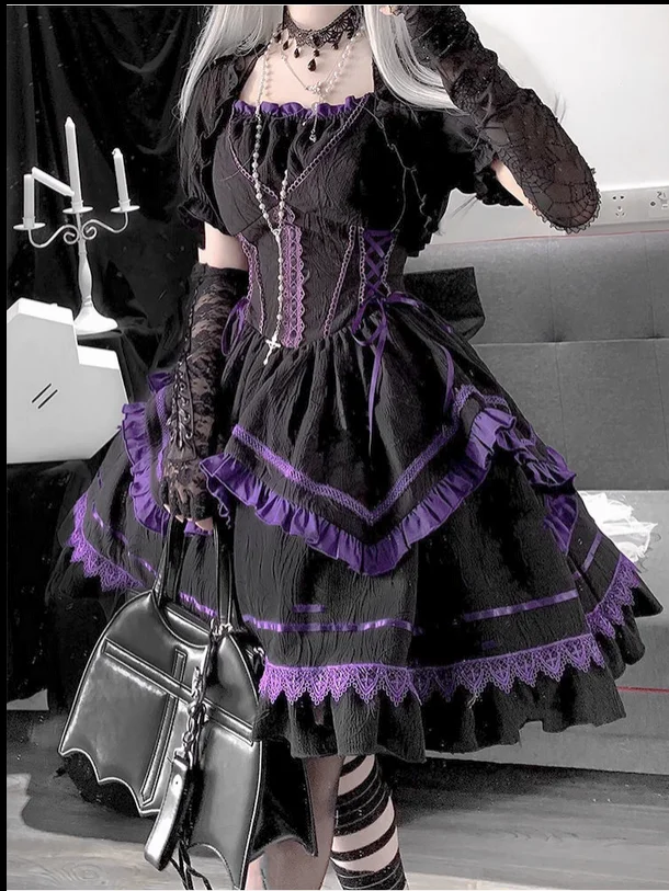 

Gothic lolita Dark Halloween cos Daily Princess Dress