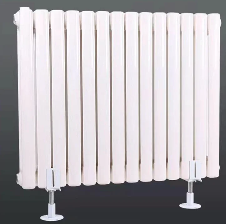 2pcs Radiator Floor Bracket Steel Aluminum Floor Bracket Adjustable Vertical Fixed Bracket Household Radiator Ground Support