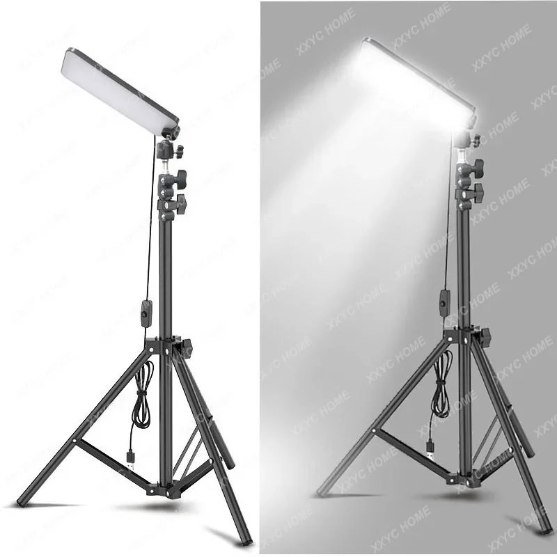 

Portable Camping Light LED Selfie Light Lamp Photography Light with Tripod Stand for Outdoor Picnic Barbecue Adjustable Telescop