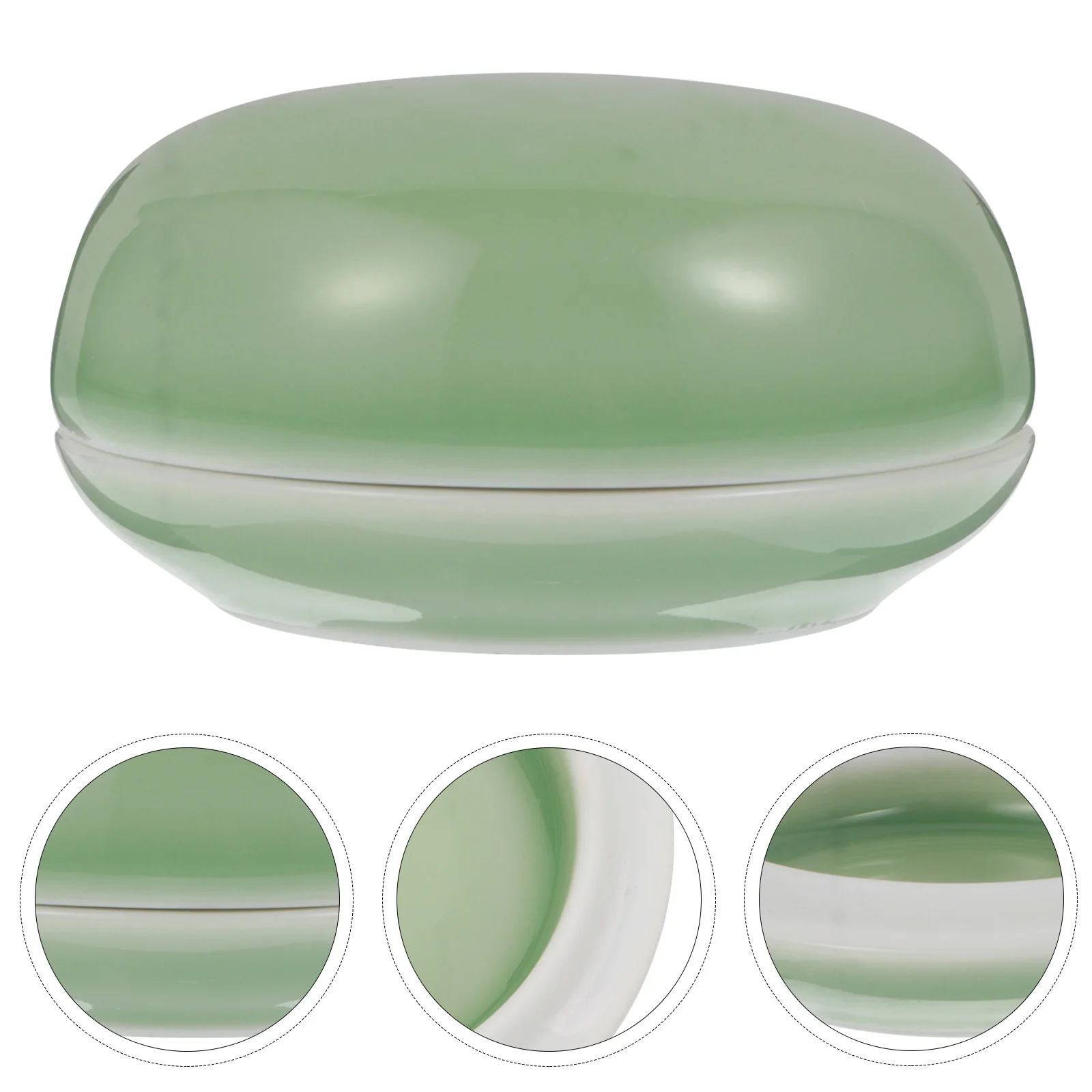 1 قطعة ياو الحبر الأحمر لصق صندوق الخزف الخط Inkpad الحاويات السلس خفيفة الوزن السيراميك تخزين لمكتب خمر الصينية