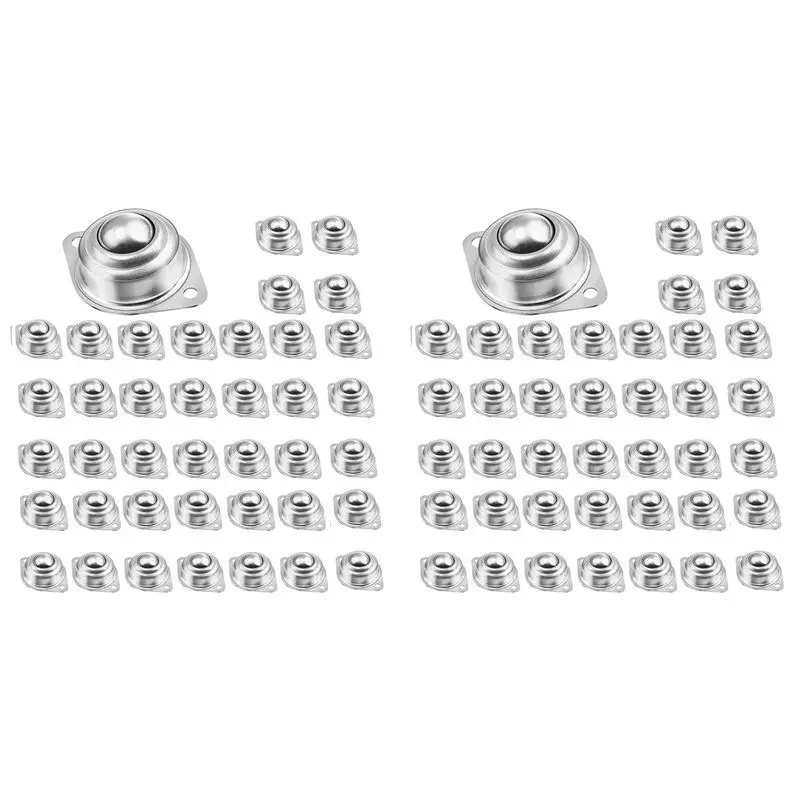 

【RECOMENDAR】80PCS 1In Roller Ball Transfer Bearing,Carbon Steel Round Ball Transfer Unit,360º Rotation Universal Ball Casters 40