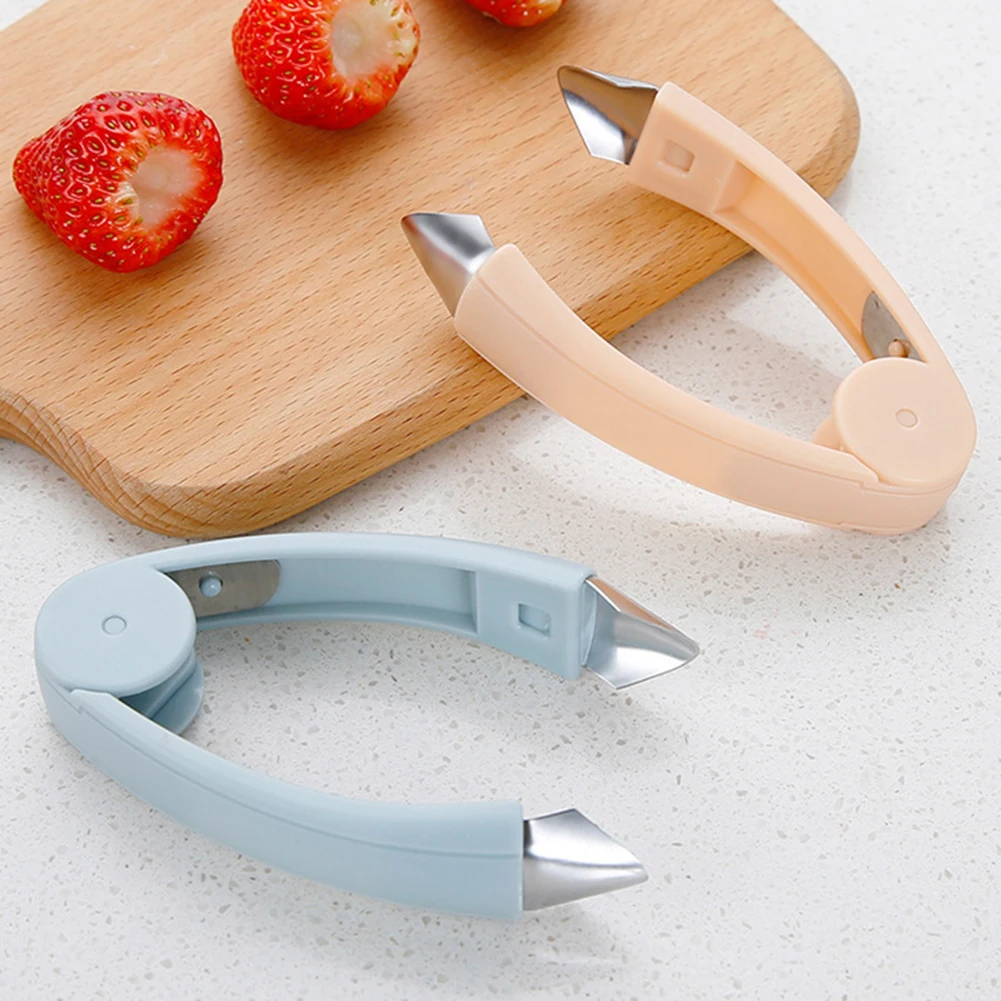 Revolutionary Strawberry Huller and Vegetable Stem Remover Ergonomic Handle High Quality Stainless Steel Blade view 6