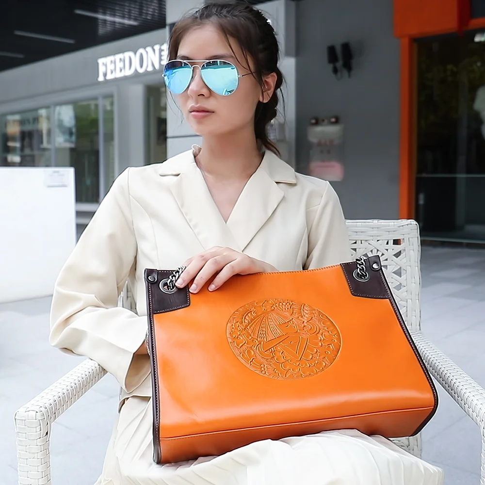 2022 Genuine Leather Women Crossbody Bag Female Large Size Bag Shoulder Bag Luxury Designer Handbag For Women Tote Bag