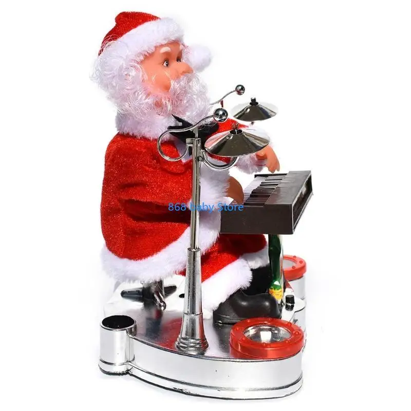 

29EEE Interactive Toy Santa Blowing Saxophone Electric Christmas Dancing Toy