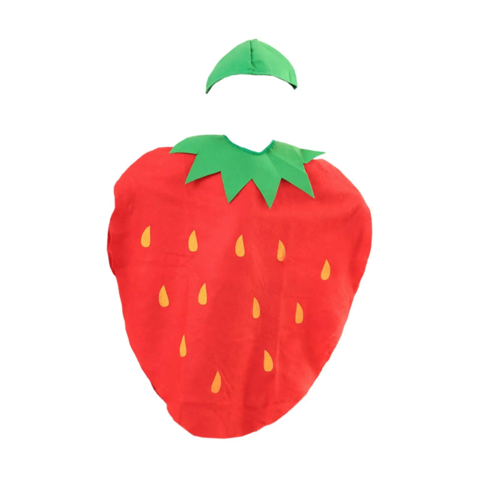 Costume da frutta alla fragola in tessuto non tessuto, vestito operato da Halloween, vestito cosplay, abbigliamento per giochi di ruolo per spettacoli di festival